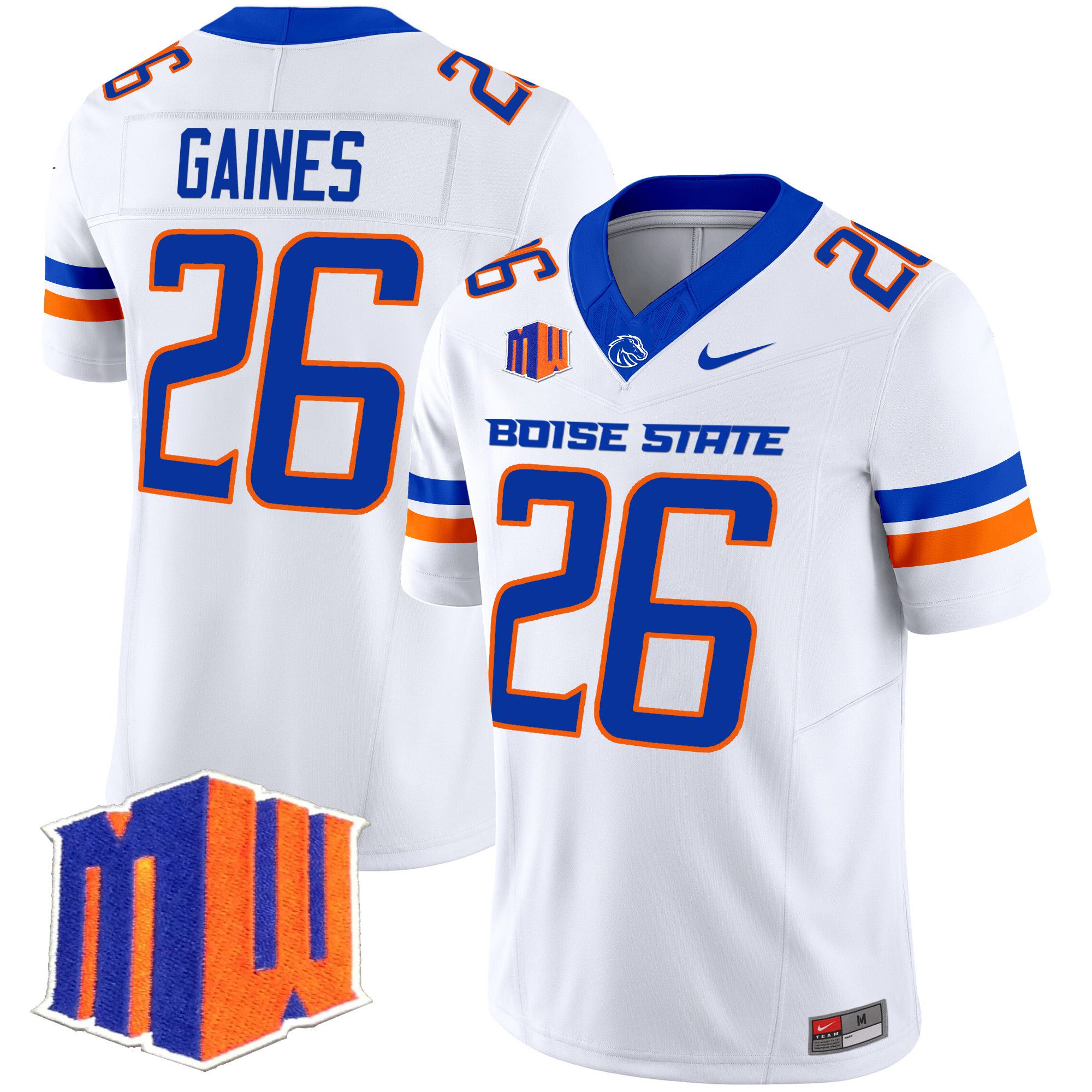 Men Boise State Broncos #26 Gaines White Nike 2024 Vapor Limited NCAA Jersey->more ncaa teams->NCAA Jersey